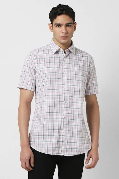 Buy Men Multi Slim Fit Check Half Sleeves Casual Shirt Online ...