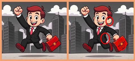Spot 3 Differences in Office Guy Images in 29 Seconds!
