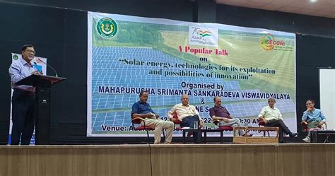 MSSV organized talk on Solar Energy