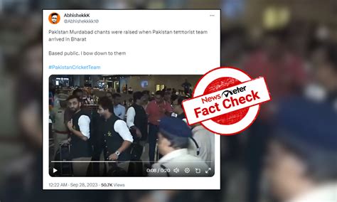 Fact Check: Pakistani cricket team was not welcomed with ‘murdabad ...
