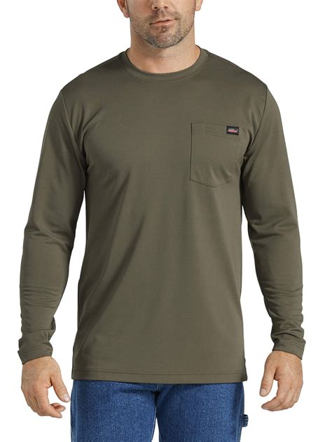 Genuine Dickies Men and Big Mens Long Sleeve Active Performance Pocket ...