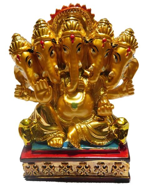 Buy Brijbhoomi Lord Ganesh Panchmukhi Ganesh Idol Showpiece Polyresin ...