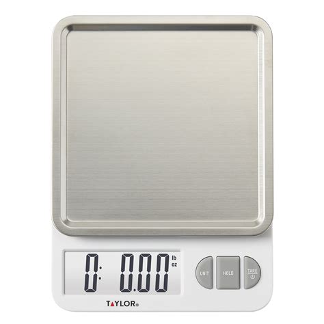Taylor 11lb Digital Kitchen Scale and Food Scale with Removable ...