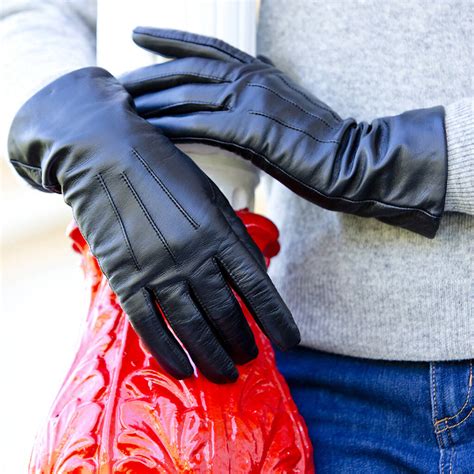 Long leather gloves womens online