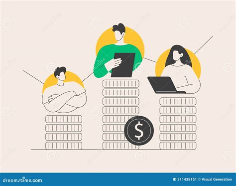 Income Inequality Abstract Concept Vector Illustration. Stock Vector - Illustration of linear ... - distribution of income in economics