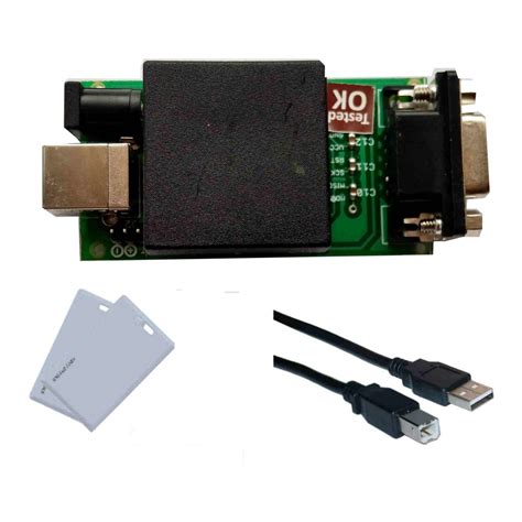 Buy USB RFID CARD READER WITH USB AtoB CABLE AND TWO RFID ...