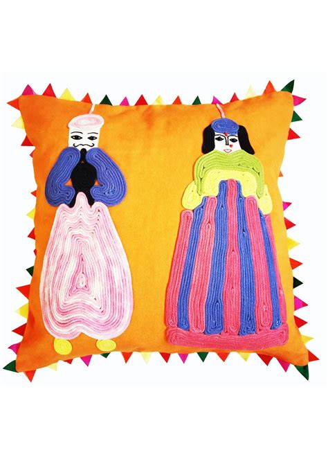 Get Orange Kathputli Cushion Cover at ₹ 1375 | LBB Shop