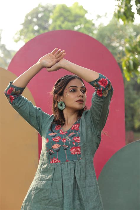 Iris Kalamkari Pure Linen Co-ord Set – Ekana Label