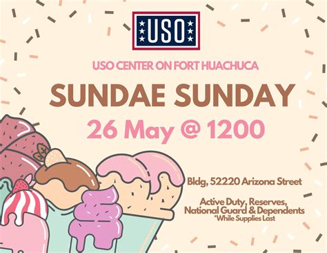 USO Fort Huachuca - Sundae Sunday , USO Center on Fort Huachuca - Bldg ...