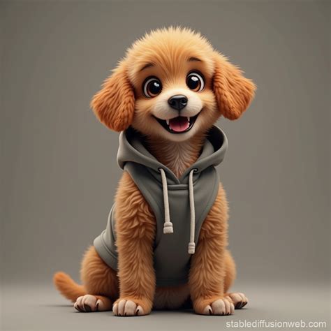 Dog in Hoodie | Stable Diffusion Online