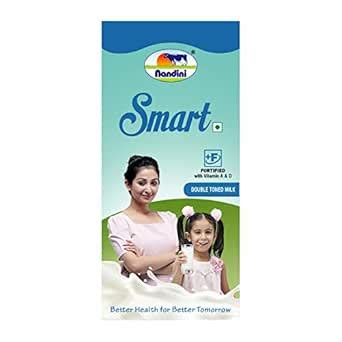 Nandini Homogenised Double Toned Milk - Smart, 1L Carton : Amazon.in ...