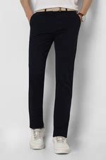 Buy Men Navy Solid Super Slim Fit Trousers Online - 39831406 | Peter ...