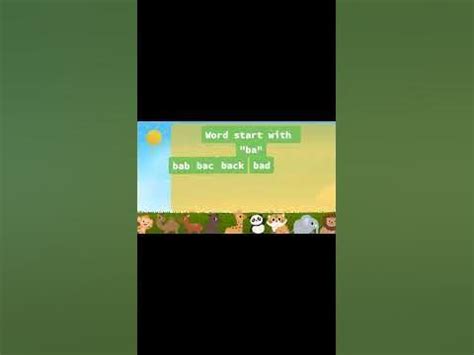 Reading , Words start with "ba" - YouTube