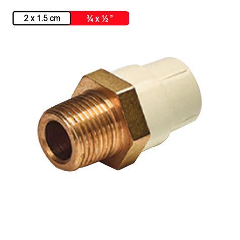 Astral CPVC Pro Copper Tube Size Reducer Male Adaptor Brass Threads 2 ...