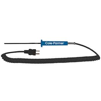 Cole-Parmer Compact PFA-Coated Thermocouple Probe, 4.5" L, Grounded d ...