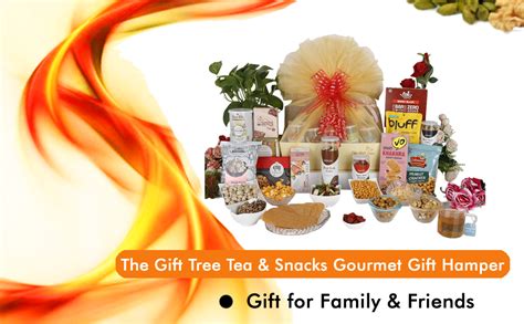 The Gift Tree Tea & Snacks Gourmet Gift Hamper | Waffles, Dry Fruits ...