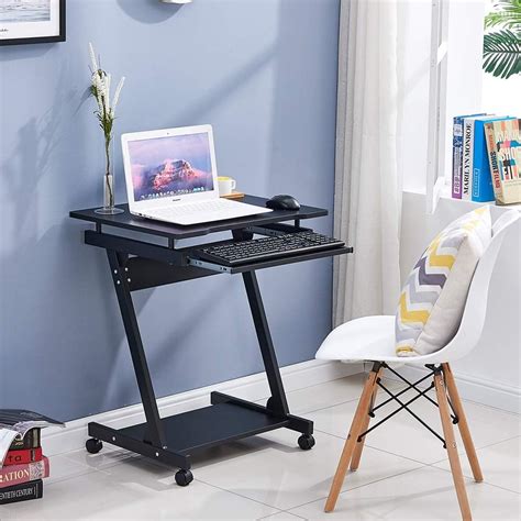 HomeSailing Compact Laptop Table with Wheels and Keyboard Tray India | Ubuy