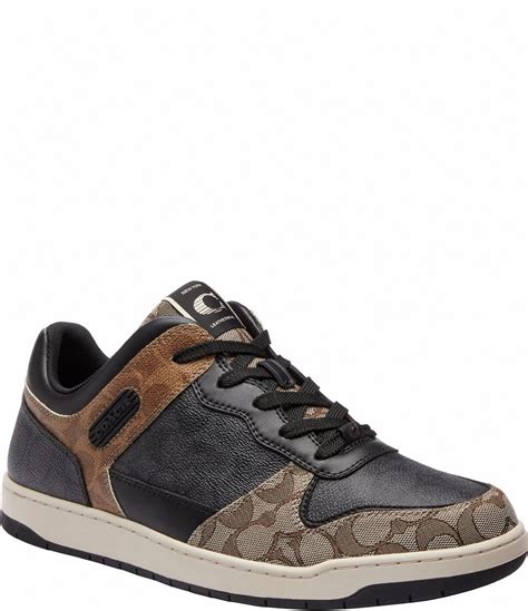 COACH Men's C201 Mixed Media Signature Logo Sneakers | Dillard's