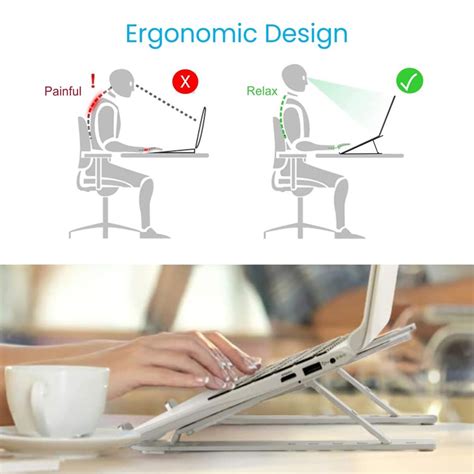 Ant Esports ALS05 Aluminum Foldable Laptop Stand – Silver I 6 ...