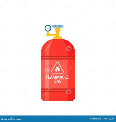 Gas Cylinder Isolated Icon. Petroleum Safety Fuel Metal Tank Of ...