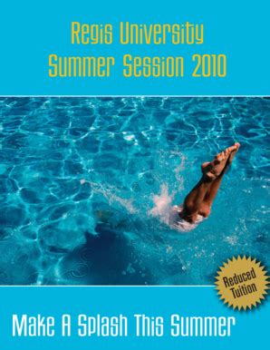 Regis University Summer Session Application Package 2010-2026 - Fill ...