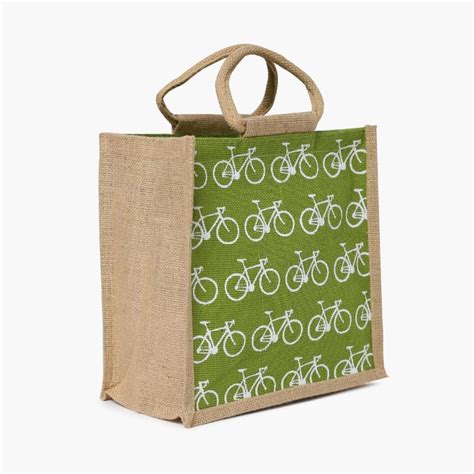 Buy Bicycle Print Small Jute Bag from Home Centre at just INR 199.0