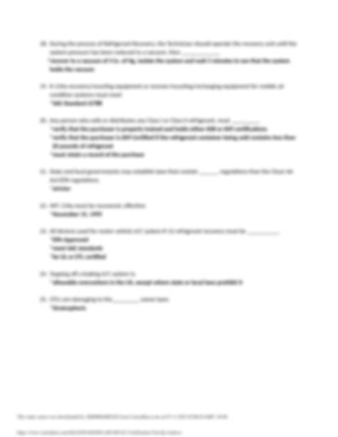 SOLUTION: Epa section 609 mvac certification testq a online test ...