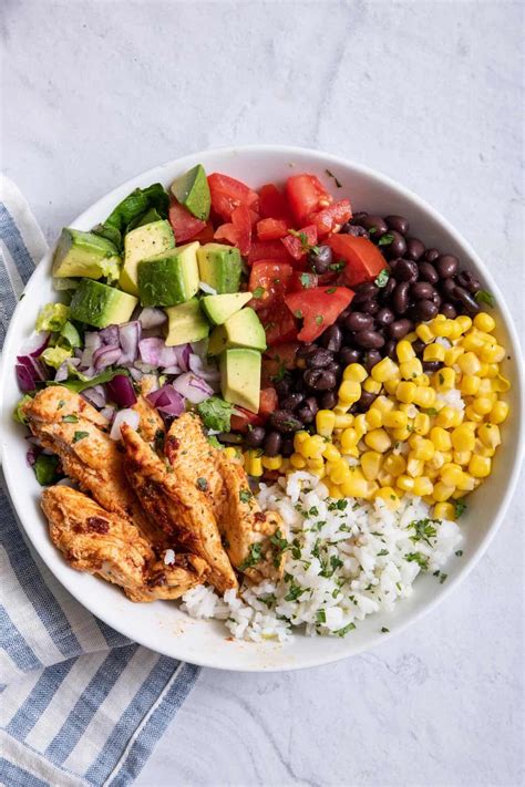 Chipotle Inspired Chicken Burrito Protein Bowl Recipe