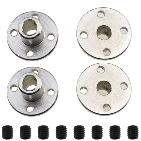 HAHIYO 6mm Inner Diameter Flange Coupling Connector with Set Screws ...