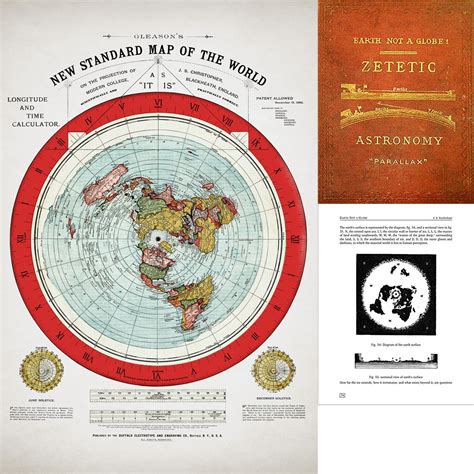 Flat Earth Map 1894 Gleason Map New Standard Map World | Desertcart INDIA