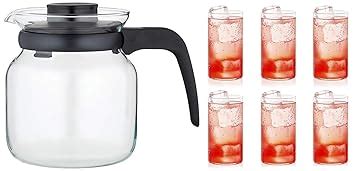 Buy Borosil Carafe Flame Proof Glass Kettle with Strainer 650 ml ...