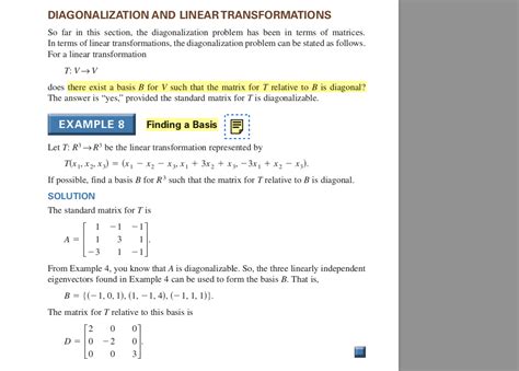 Image result for Linear Transformation Diagonalization