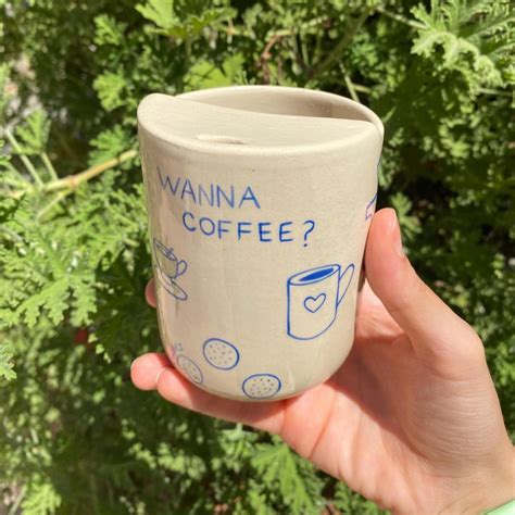 PREORDER Ceramic Travel Mug, Handmade Pottery Coffee Tea Cup, Ceramic ...