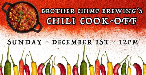 Chili Cook-Off at Brother Chimp!, 1059 W Orchard Rd, North Aurora, IL ...