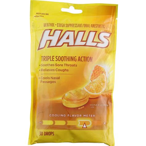 Sore Throat Drops Halls