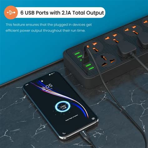 Portronics Power Plate 7 2500W with 6 + 8 Socket Extension Boards Price ...