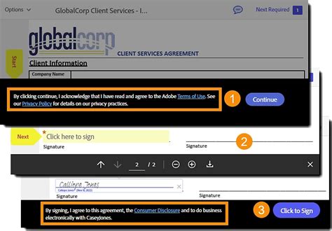 Configure the terms of use and customer disclosure elements