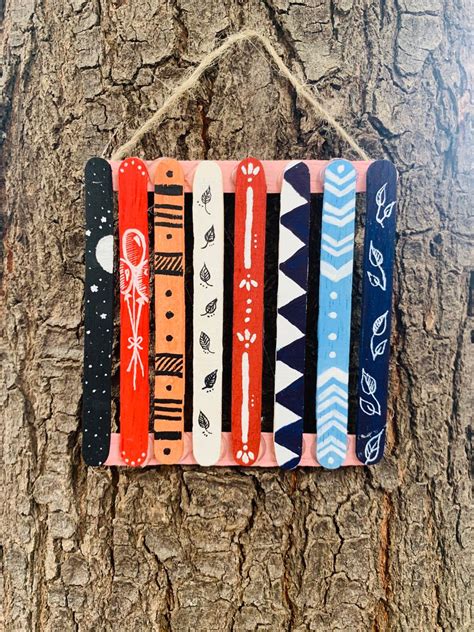 Popsicle Stick Wall Decor 的图像结果