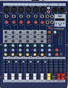 Studiomaster Air 6U (6 Channel Mixer) With USB Option, Bluetooth And ...