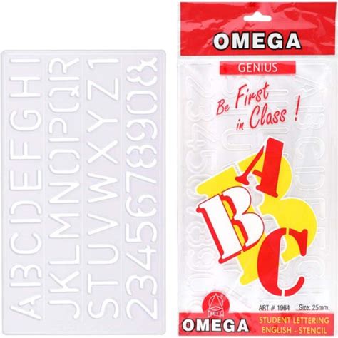 Omega Genius Student Lettering English Stencil 25mm – STATIONERY KINGDOM