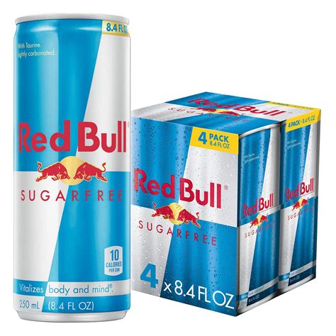 Buy Red BullEnergy Drink, Sugar Free, 8.4 Fl Oz (4 Pack) Online at ...