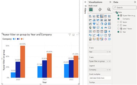 Solved: How to set filter on bar chart percentage of total ...
