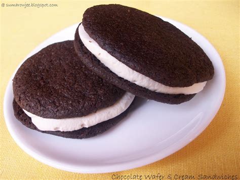 Cakes & More: Eggless Chocolate Wafer & Cream Sandwiches