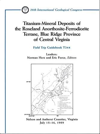 Buy Titaniun–Mineral Deposits of the Roseland Anorthosite–Ferrodiorite ...