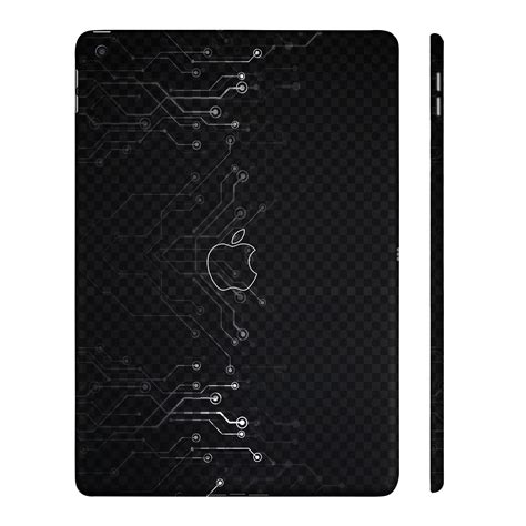 Apple iPad 9th Gen 2021 Black Digital Circuit Tablet Skins
