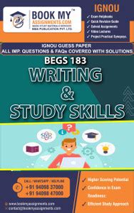 IGNOU BEGS 183 Writing And Study Skills | Guess Paper | Important ...