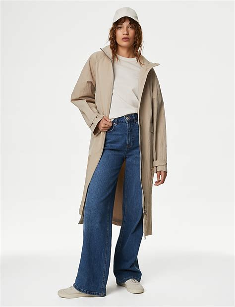 Buy Stormwear™ Funnel Neck Longline Raincoat at Marks & Spencer