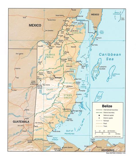Belize Maps | Printable Maps of Belize for Download
