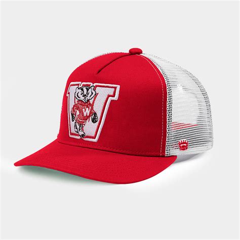 Wisconsin Badgers Vintage Logo Trucker Hat | Homefield
