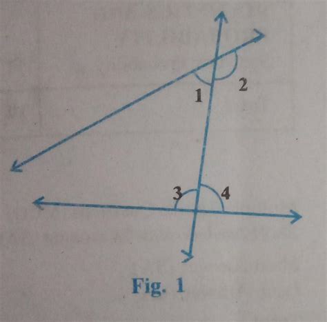 In Fig. 1, according to Euclid's 5th postulate, the pair of angles ...